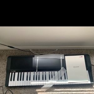 The ONE Light, 61-Key Digital Portable Piano Keyboard, Black + Cables + Manual